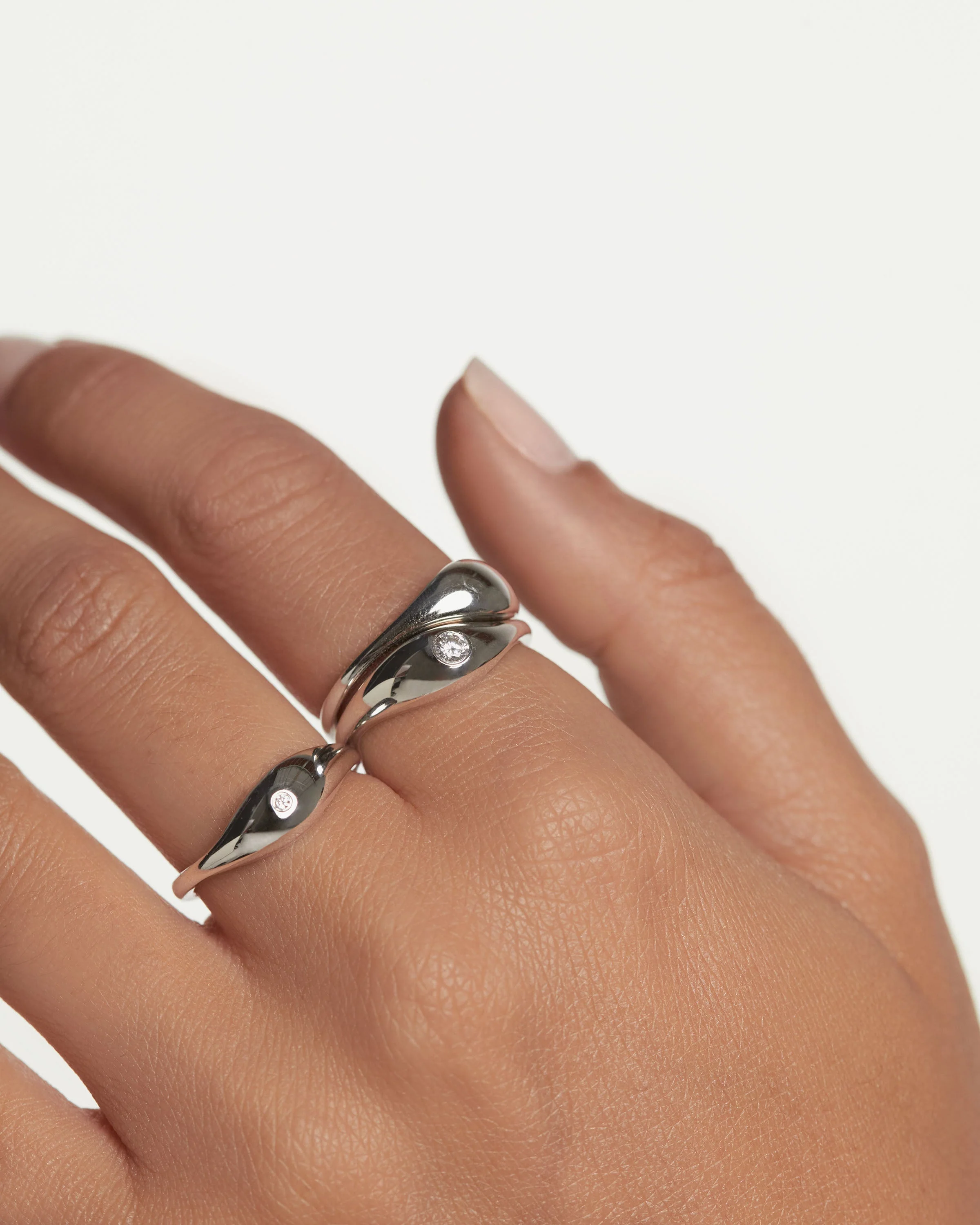 Sugar Silver Ring Set