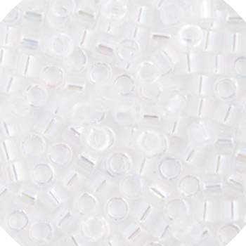 Miyuki Delica 15/0 RD - Crystal AB 250gm DB0051 250Gms Bulk Bag of Japanese Glass Beads