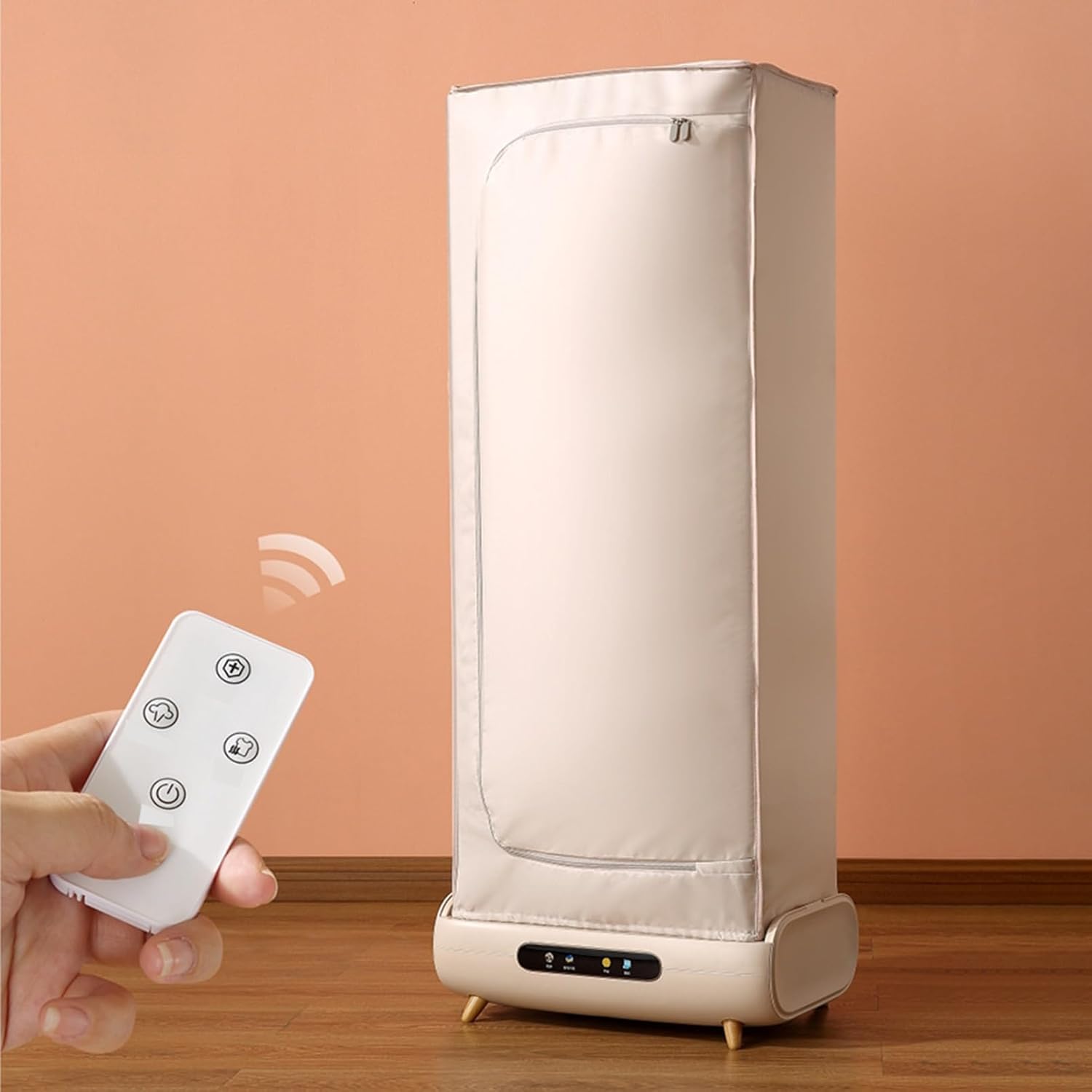 Automatic Ironing Machine Electric Heated Clothes Dryer Heated Clothes Airer With Remote Control Portable Foldable 800W Mini Drying Machine