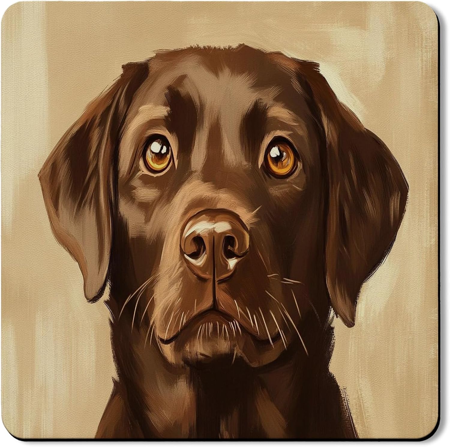 Elegant Brown Dog Washer Dryer Top Protector Mat, Rustic Animal Print Laundry Appliance Covers, Stylish Rubber Anti-slip Waterproof Laundry Room Mats 24x24 Inch