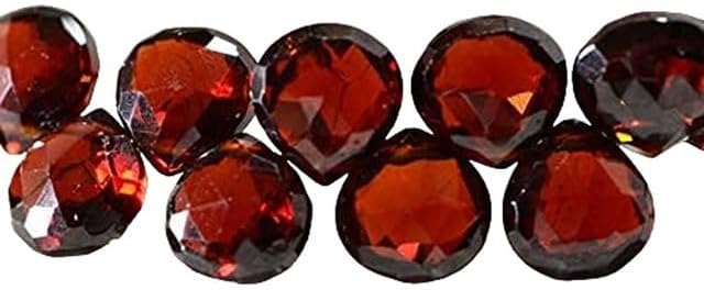 Garnet Faceted Beads Natural Gemstone Beads Jewelry Making Supplies 8x7.5xx3.7mm 8