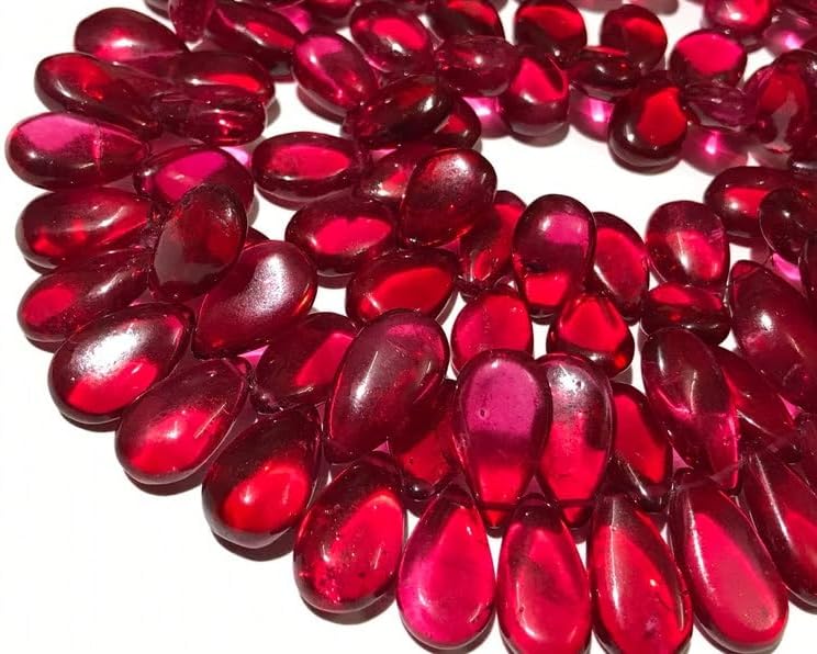 Natural Pink Quartz(COTTED) Pear Smooth Beads 11-W 17-18 Hight 18 inch Long String Jewelry Making Gemstone Beads for Necklace Bracelet