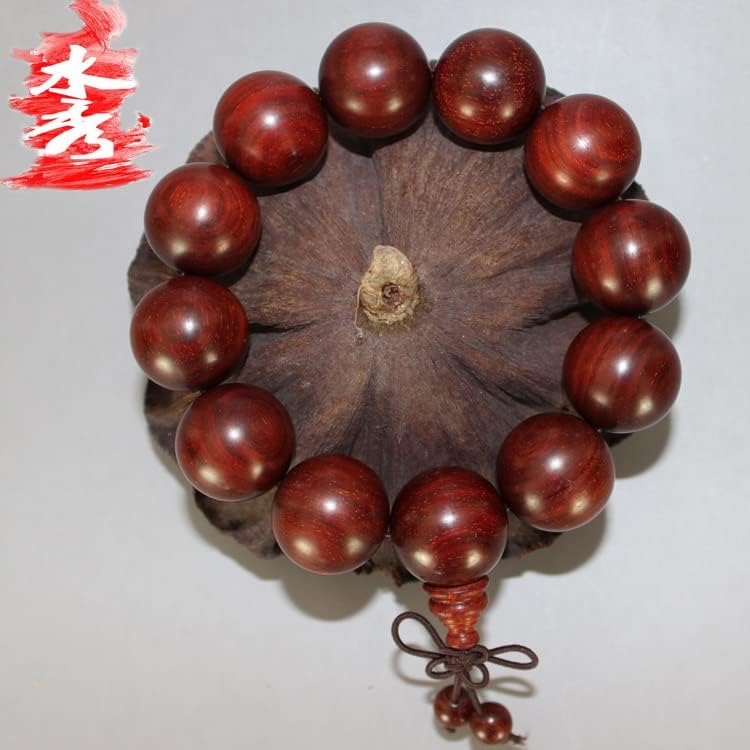 印度小叶紫檀 正圆小孔高油性老料 适合盘玩(18mm*13颗 男士款)