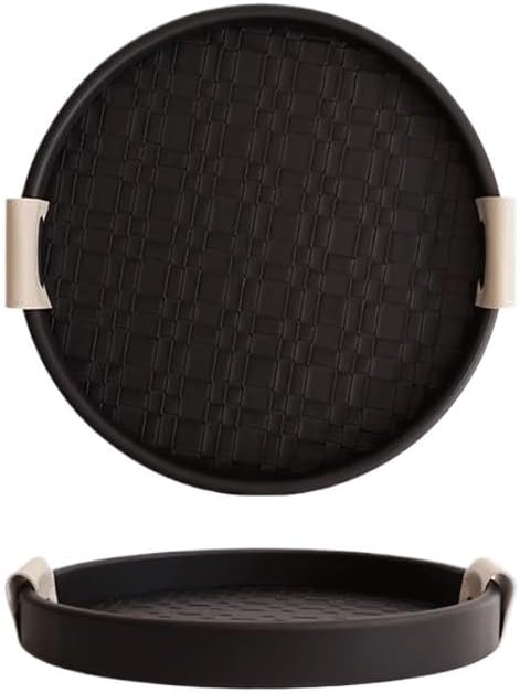 Tray Aromatherapy Rotatable Tray Room Jewelry Storage Photography Prop Display Key and Miscellaneous Serving Trays(Black)