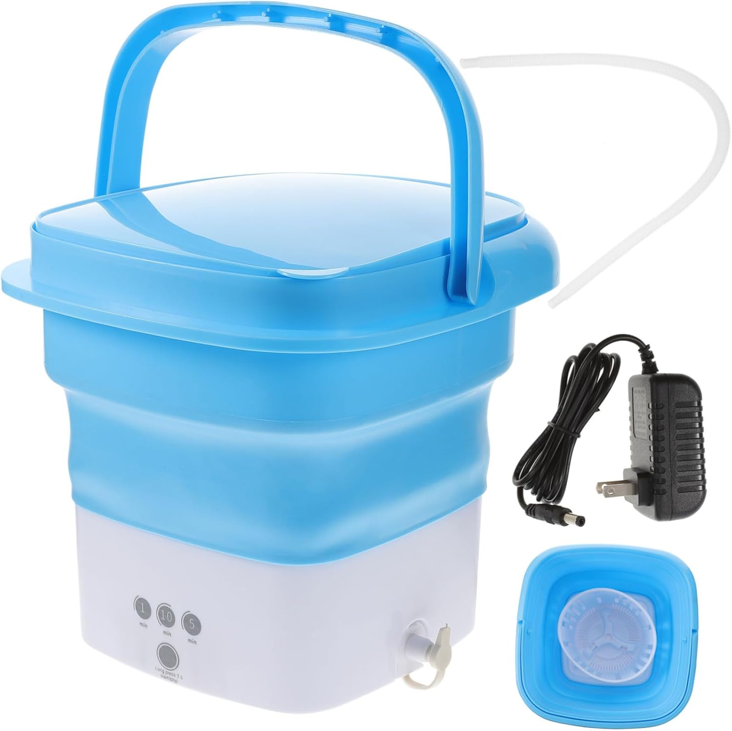 Portable Mini Folding Washing Machine Compact Washer for Underwear Lightweight Design for Travel Camping and Apartments Us Plug