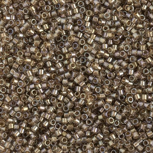 Miyuki Delica 11/0 - Fancy Lined Champange DB2396-250gms Bag of Japanese Glass Beads Bulk Bag of Japanese Glass Beads