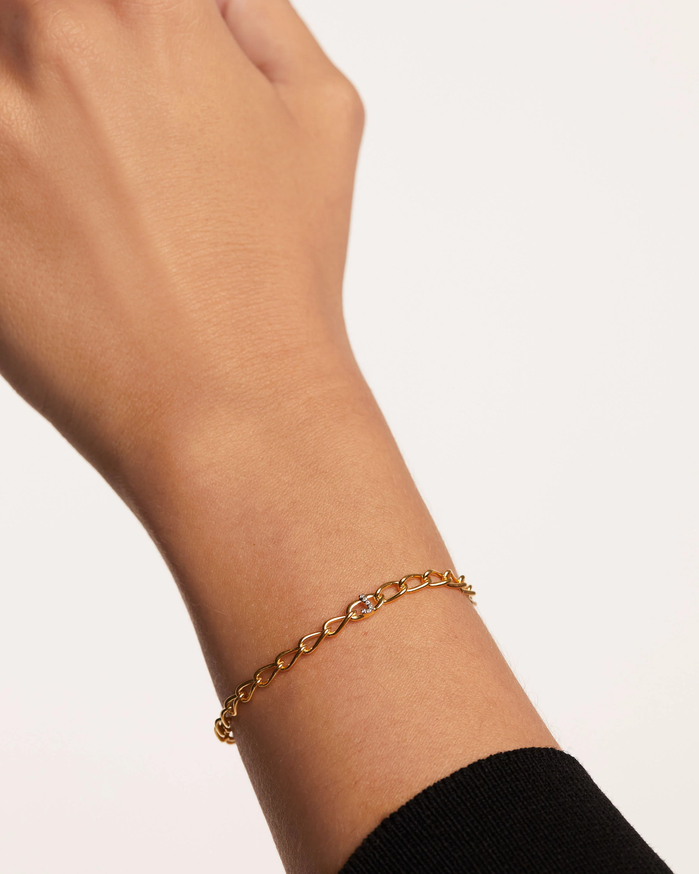 Letter J Chain Bracelet