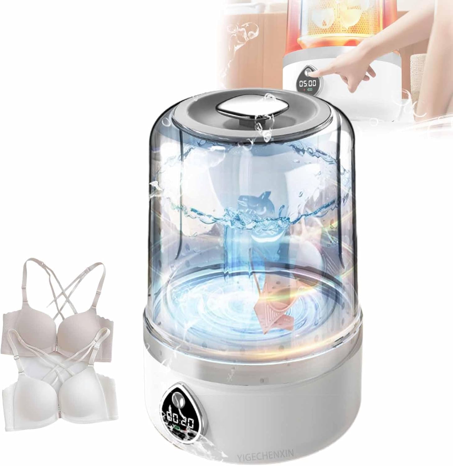 Mini Underwear Washer, portable USB Charging Laundry Machine can be used for underwear, socks, saliva towels Suitable for business trips and home