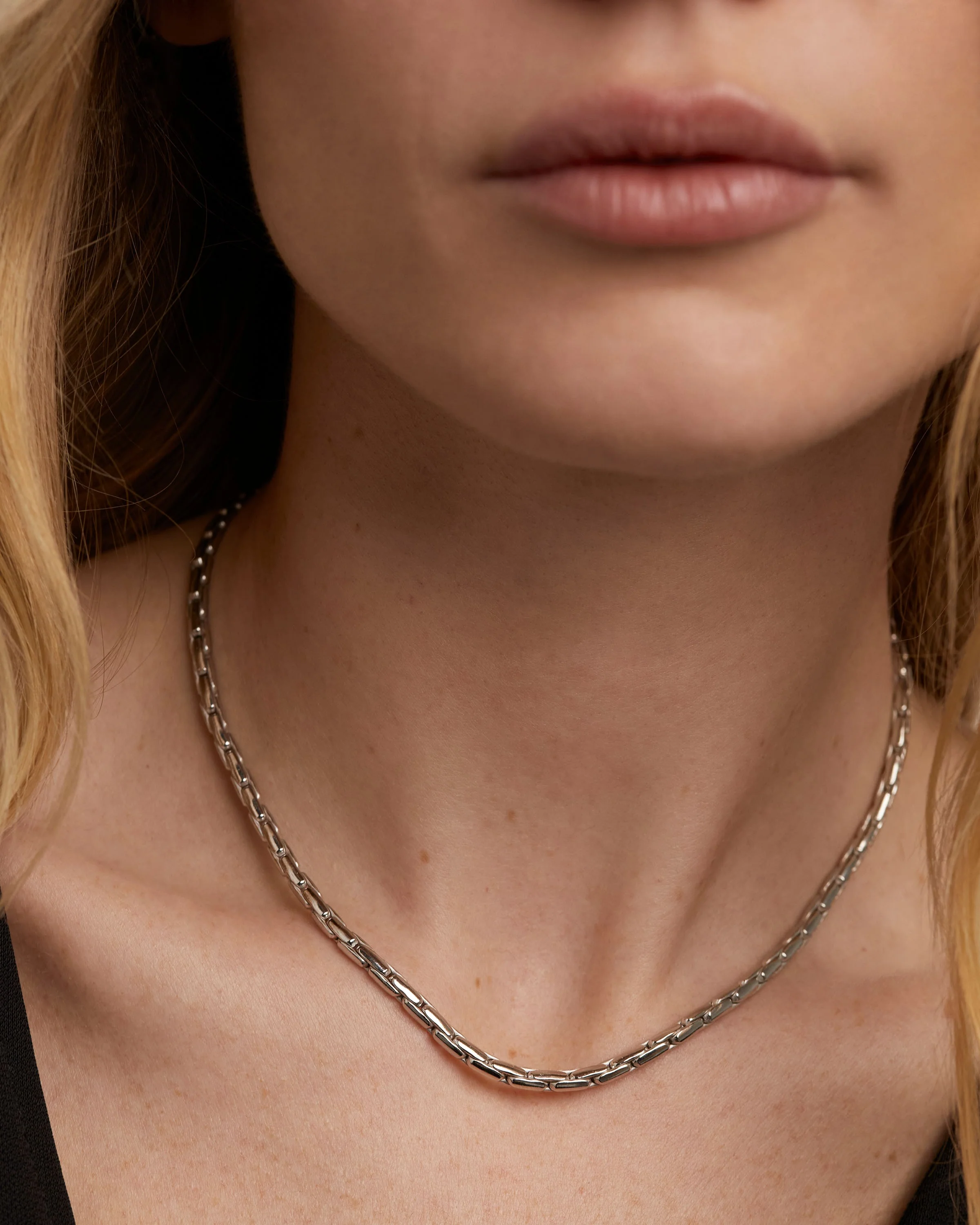 Large Boston Silver Chain Necklace