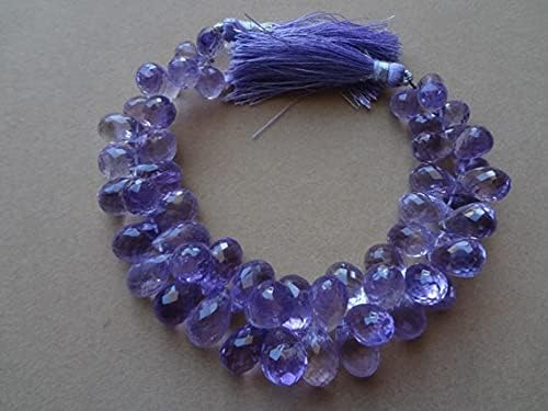 35 pcs 8 mm to 12 mm Natural Pink Amethyst Briolette 17