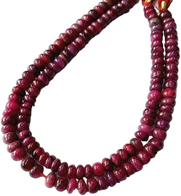 Natural Ruby Dyed Pink Smooth Beads, rondelles Beads, 5 mm - 5.5 mm 8