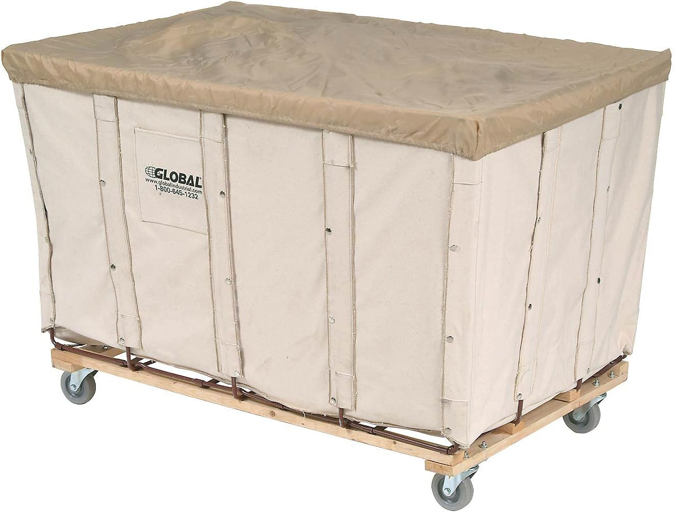 Global Industrial Canvas Basket Bulk Truck, 16 Bushel, 40