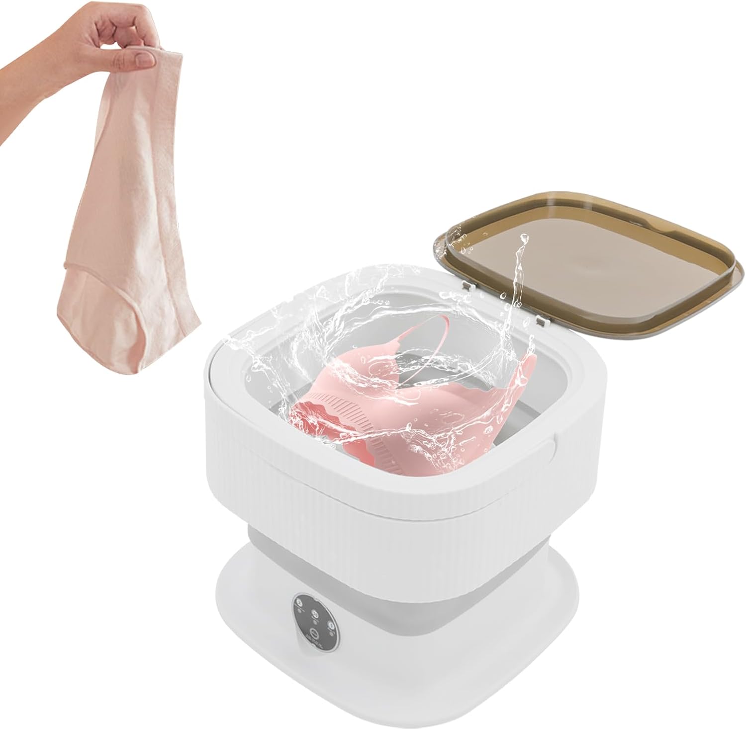 Portable Washing Machine, 10L Large Capacity Washing Machine Foldable,Mini Washing Machine, Small Washing Machine Small Portable Washer for Underwear,Underpants,Socks,Baby Clothes
