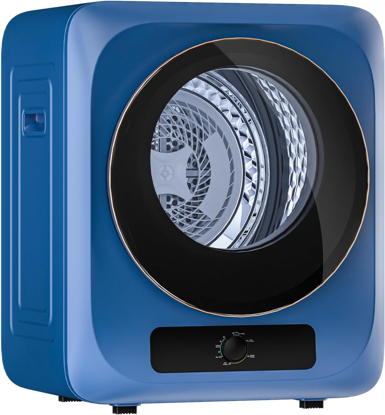 Zynkez Portable Clothes Dryer, 110V Electric Compact Laundry Dryer with Stainless Steel Tub for Apartments, Dorms, RVs (Blue)