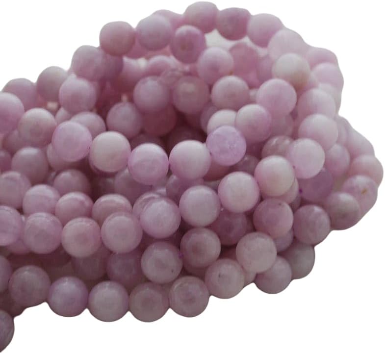 13 inch Strand of Natural gem Kunzite, 10mm Round Smooth Beads for DIY Jewelry Making. | Beads_05024