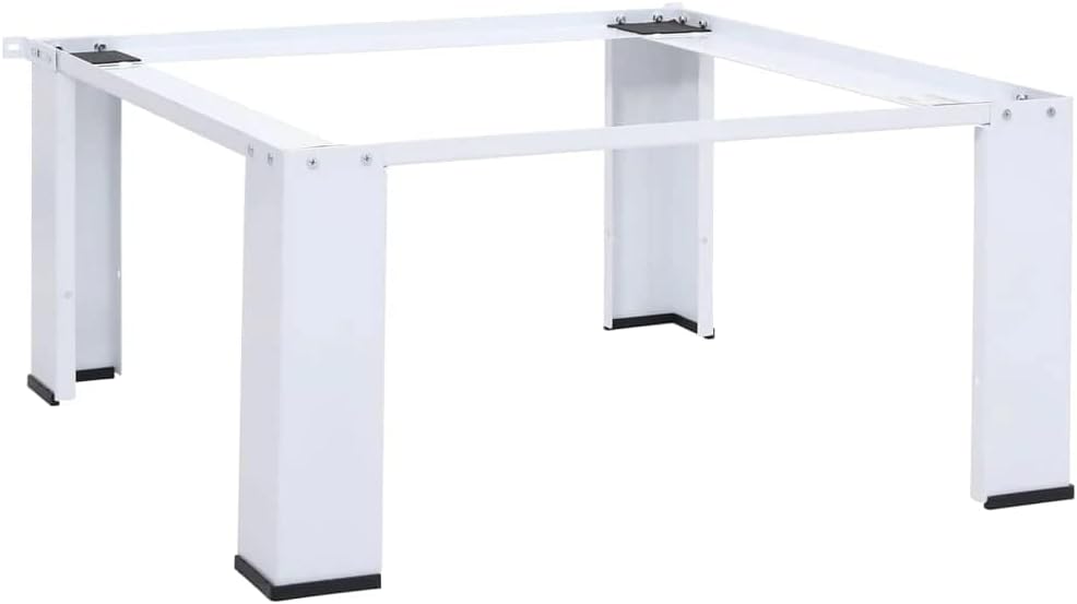 vidaXL Washing Machine Pedestal, Washer and Dryer Stand, Washing Machine Riser, Laundry Pedestal for All Standard Washing Machines, White