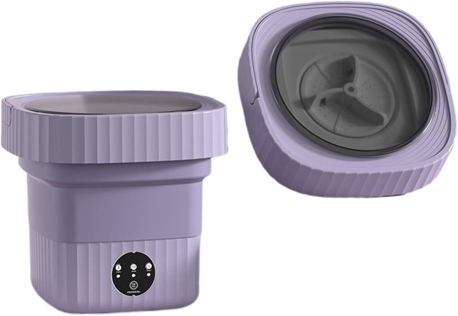 Small Washing Machine, 10L Folding Mini Washing Machine Portable Underwear Socks Baby Small Washer With Dryer For Clothes Travel Home for Home RV Camping Dorm(Purple)