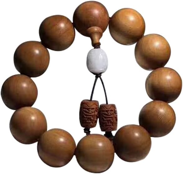 Mascot Wooden Crafts Wood Carving Art Wood Decoration Artwork 印度老山檀香手串富甲天下文玩手串 念珠男女檀木佛珠手链(DIY不沉水18MM老山)
