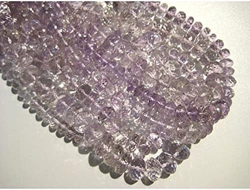 13 inch Strand of gem Pink Amethyst rondelle Faceted Pink Beads for DIY Jewelry Making. Pink Amethyst Beads Strand #Code - BDSSTR-02844