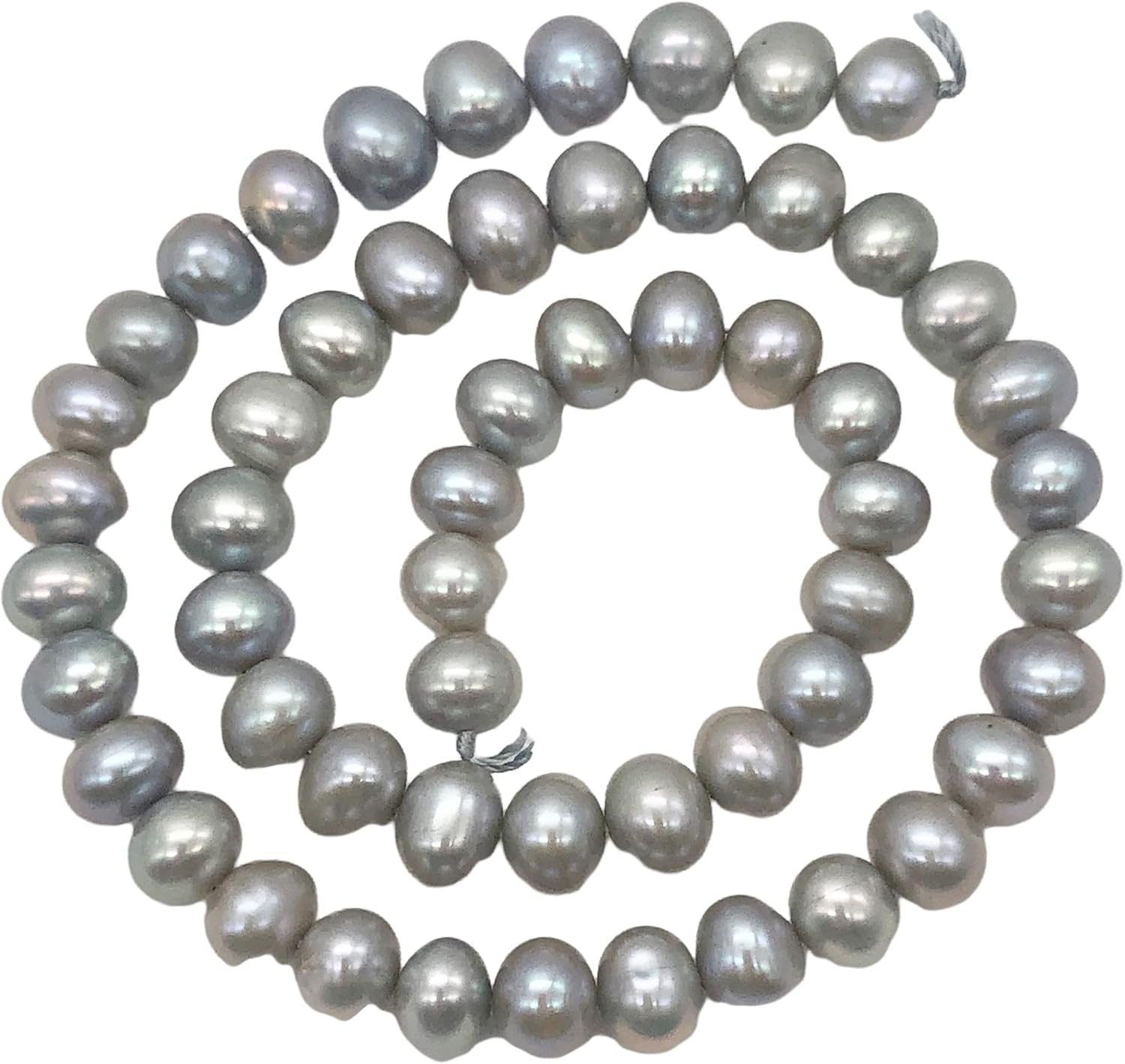 Natural Shimmering Moonlight FW Pearl Strand | 8.5 to 9.5mm | 56 Pearls | for Jewelry Making