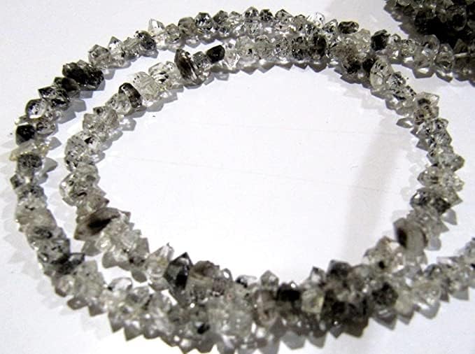 Hanumat Gems Lot of 5 Strands AAA Quality Natural Herkimer Diamond Quartz Beads 5 to 8mm Faceted Strand 8 inches