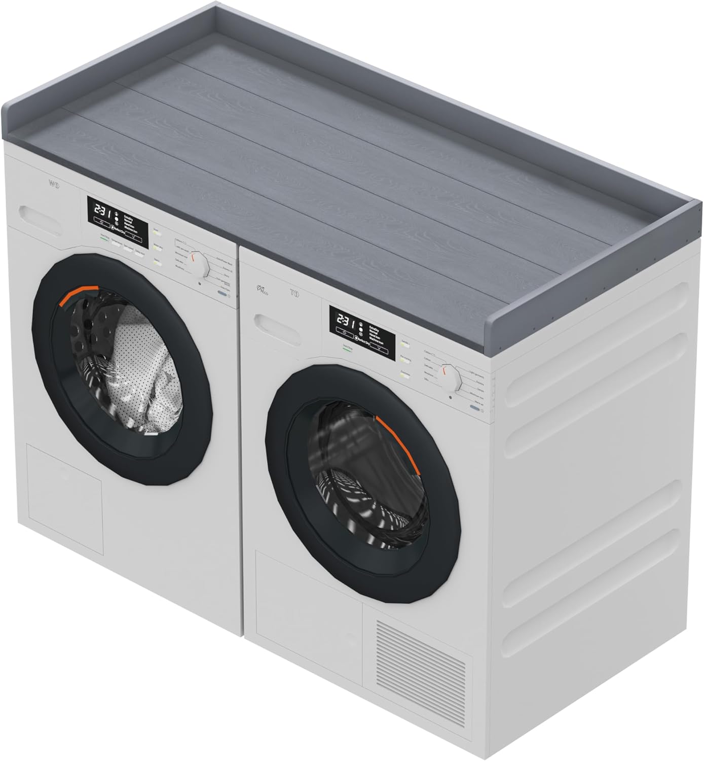 Sundale HDPE Washer Dryer Countertop, No-Installation Laundry Topper for Washer and Dryer, Waterproof Odorless Countertop for Laundry Room Storage, 27.5