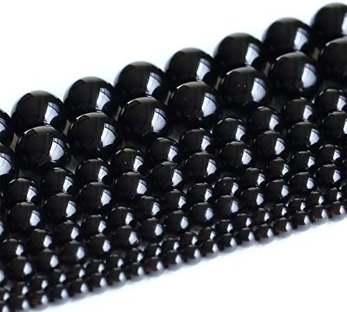 Morion Black Quartz Crystal Necklace Bracelets Earrings Ring Round Beads For Jewelry Making Gemstone Semi-Precious 05213