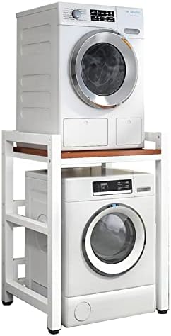 Washing Machine Storage Rack，Adjustable Laundry Appliance Stand for Front Loader Washing Machine & Tumble Dryer Height Adjustable Portable Rack with 400KG Load Capacity for Maximum Convenien