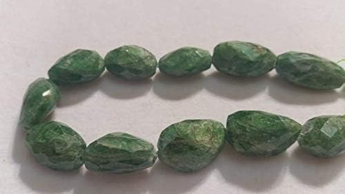 Big Tsavorite Faceted Tumble Shape 10X17MM 10 Inch Code-HIGH-51927