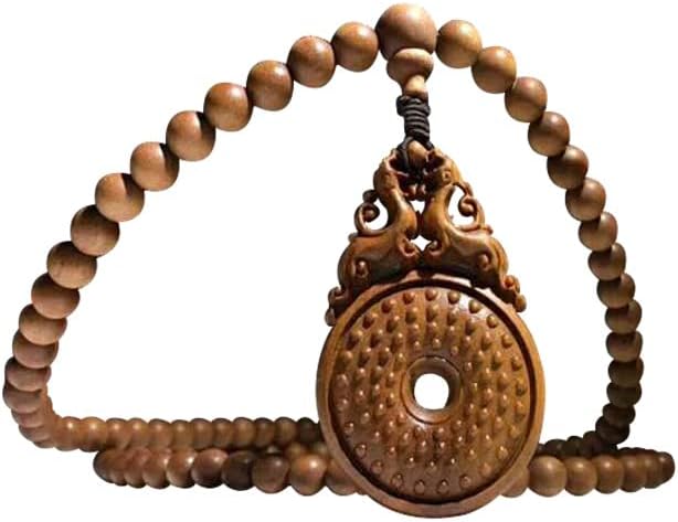 Mascot Wooden Crafts Wood Carving Art Wood Decoration Artwork 老山檀香手串貔貅扣108颗 文玩念珠男女檀木 佛珠手链(DIY沉水8MM老山)