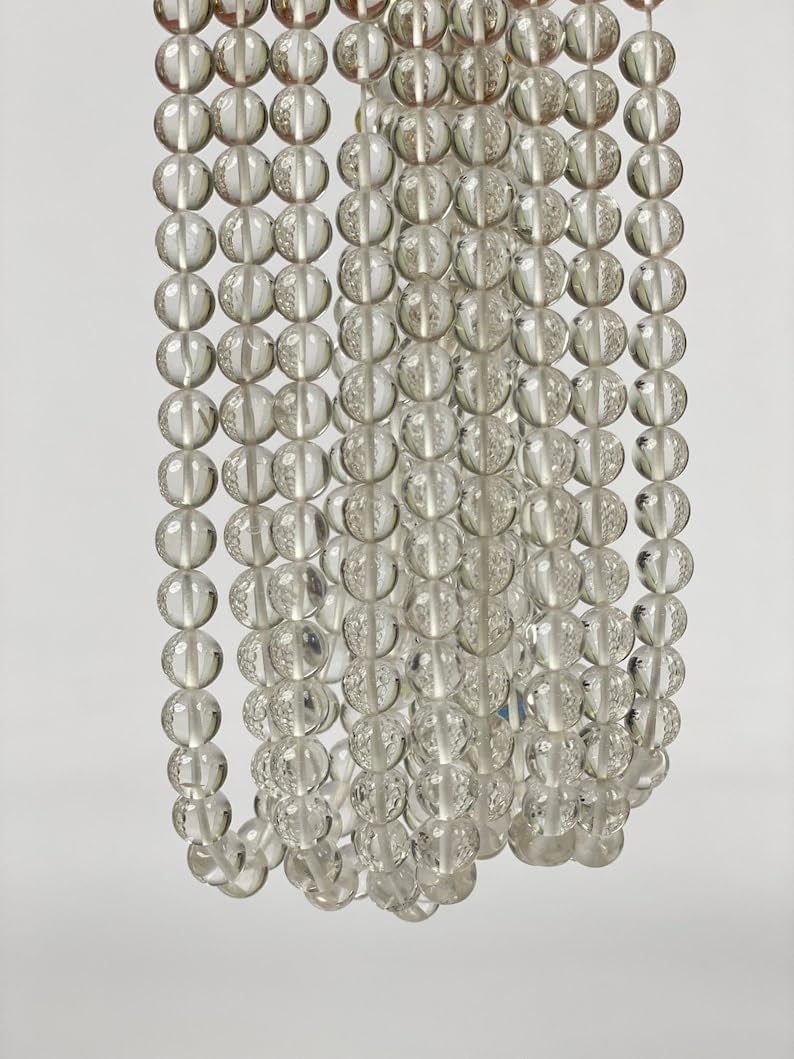 Natural Natural Crystal Clear Quartz rondella Smooth Beads 7.5-8mm 13 inch Long String Jewelry Making Gemstone Beads for Necklace Bracelet