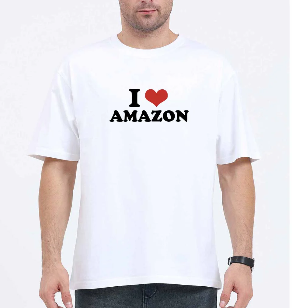 I LOVE AMAZON Oversized T-Shirt for Men