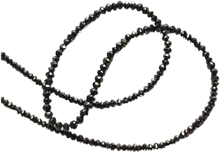 3mm Black Sparkling Faceted Diamond Beads, Conflict Free Faceted Diamonds, Black Faceted Diamond For Jewelry (2Pcs To 10Pcs Options), 3 MM