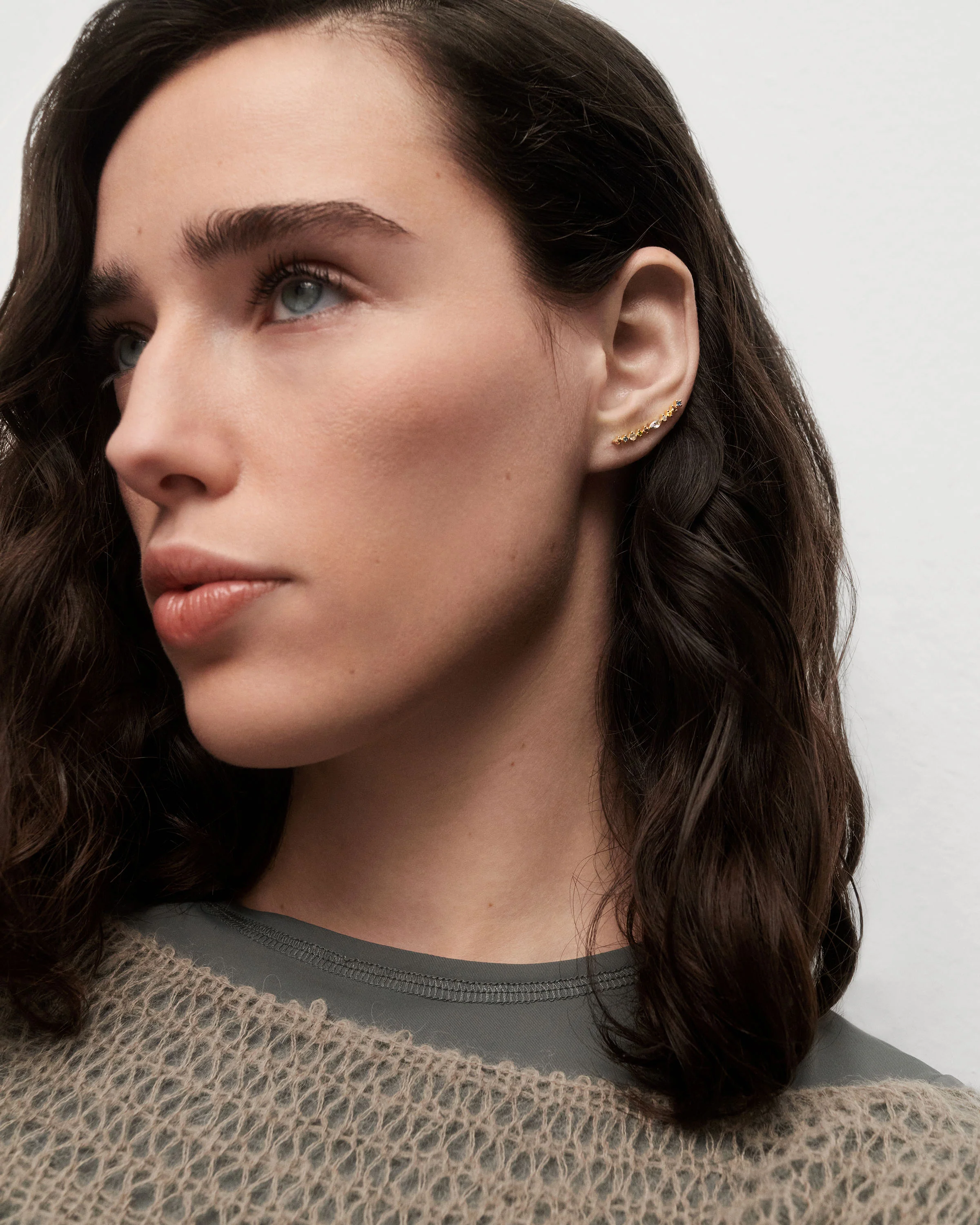 Lotus climbing earrings