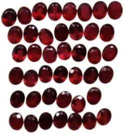 10 Pieces Ruby/Faceted Ruby Cut Stone/Ruby Gemstone/Oval Shape/Open Red Ruby/Jewelry Making stone 5x4 Mm/July Birthstone By Krishiv Exports