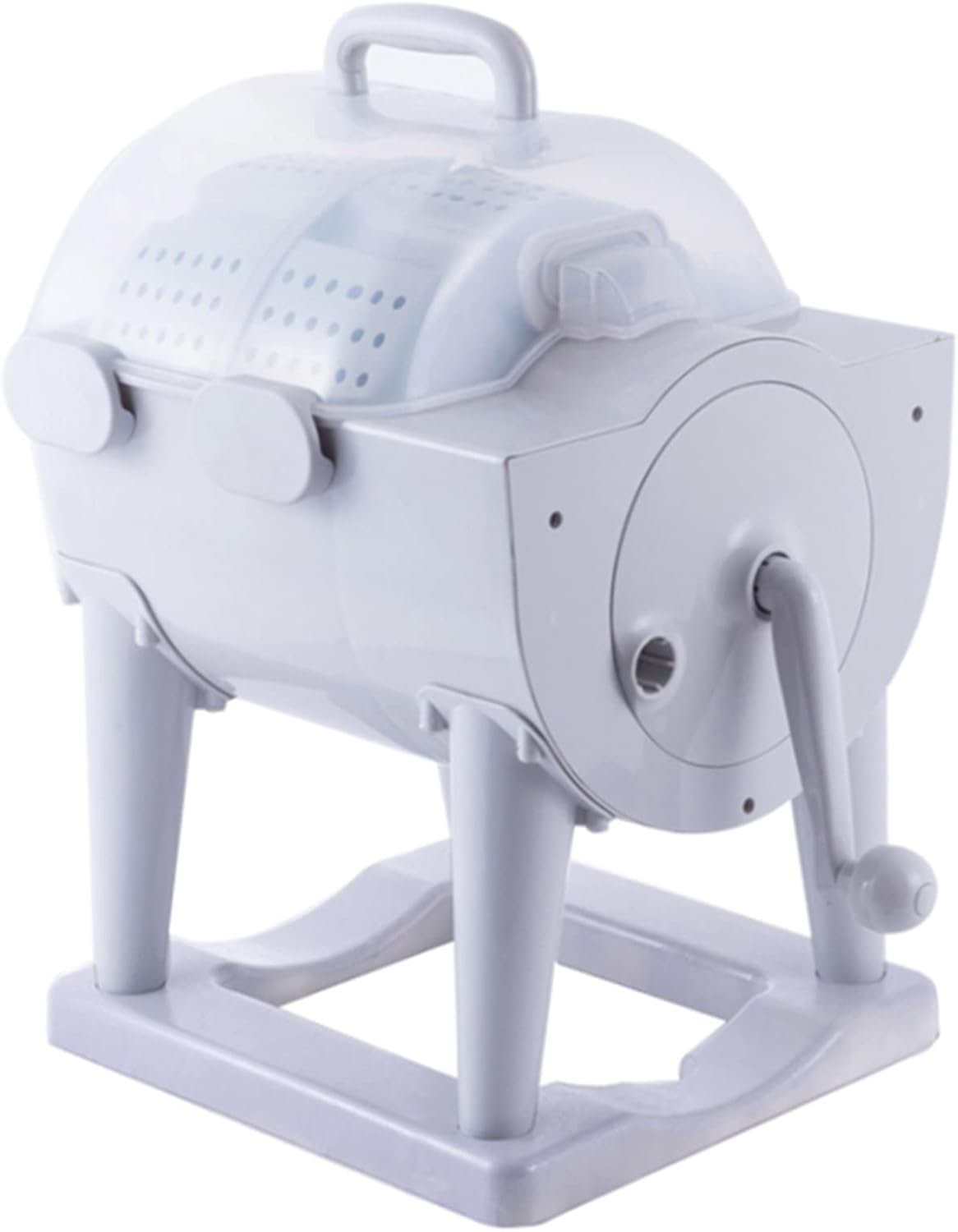 Mini Manual Washing Machine Non-Electric Dryer, Portable Clothes Underwear Sock Washer Compact Hand Powered Laundry Spinner, with Spin Dry and Drainage Pipe, for RV's/Camping/Traveling/Emergency