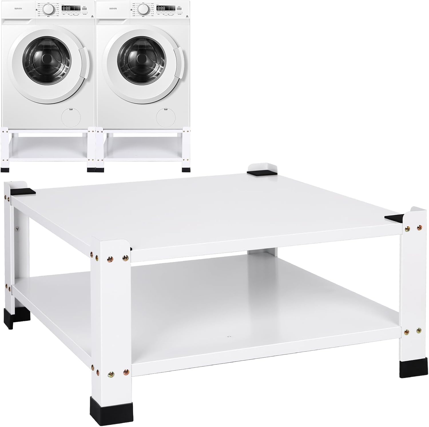Panghuhu88 Washer and Dryer Pedestals Heavy Duty Laundry Pedestal,Metal Washing Machine Dryer Pedestal Mini Fridge Stand,Universal Fit 700lbs,28