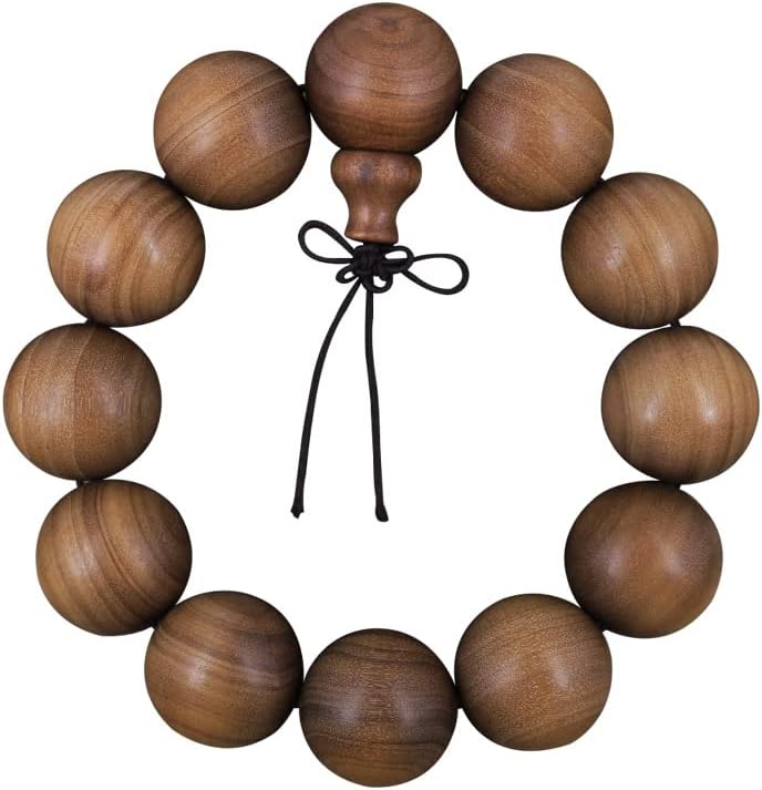 Mascot Wooden Crafts Wood Carving Art Wood Decoration Artwork 印度老山檀香手串 2.0黑肉 佛珠 文玩手串檀香木108男女念珠手链(12mm*108颗不沉水)