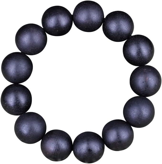 Mascot Wooden Crafts Wood Carving Art Wood Decoration Artwork 奇楠级别沉水降真香手串佛珠 紫藤香黑油椰香念珠手链 (棕红20mm*12颗)