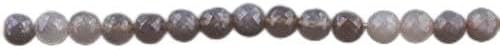 BEADS GEMSTONE Big Halloween Sale 1 Long Strand Grey Shaded Chalceny Faceted Ball Beads - Gray Chalceny Round Beads 10mm 14 Inch SB4530 Code-HIGH-34908