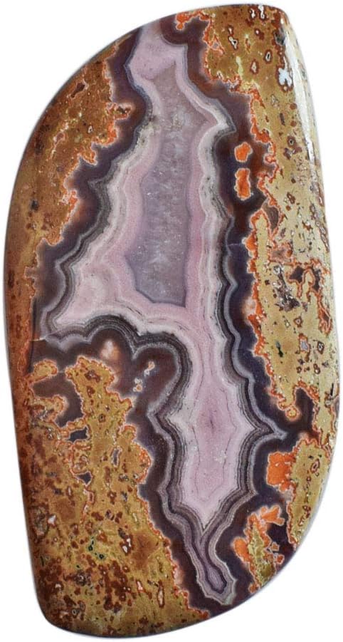 SilverO Natural Purple Passion Agate 119 CTW Size 72x36x5 MM Pendant Jewellery Making Gemstone