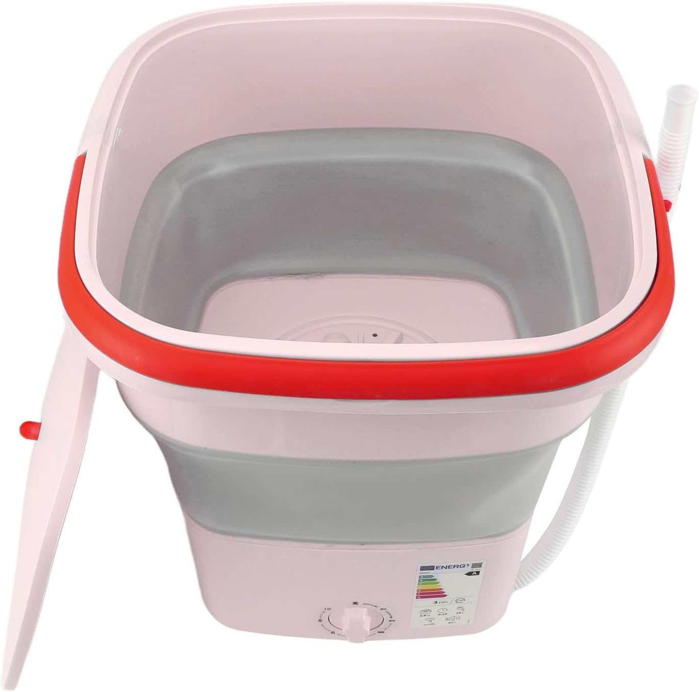 Portable Washing Machine 115L Compact Foldable Washer For Home Travel Apartment Dormitory Hotel With Soft Drying Automatic Drain Hose Space Saving Design Multi Function Laundry Solution