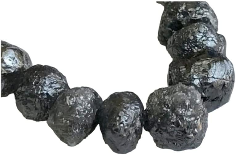 5-8mm Large Dark Gray Round Rough Diamonds, Raw Diamonds, Conflict Free, Natural Gray Diamond Beads For Jewelry (9Pcs To 18Pcs) - DS3307, 5 MM - 8 MM