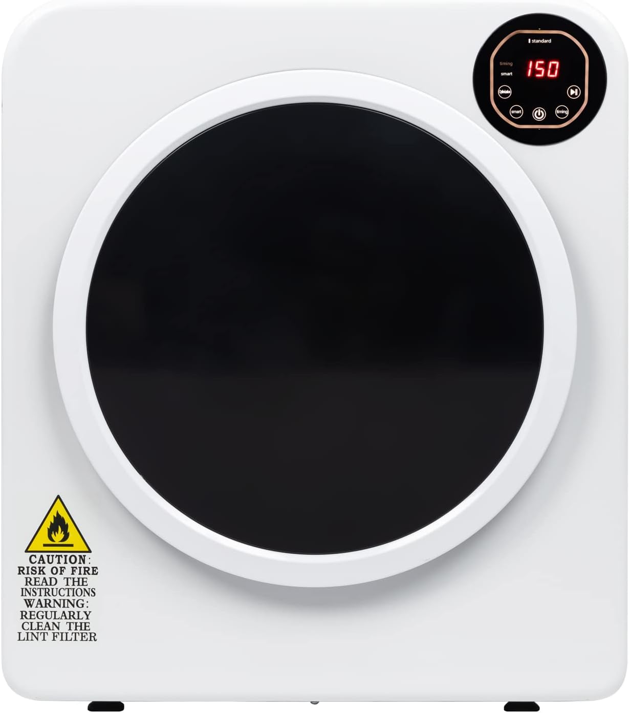 Compact Laundry Dryer,13.2Ibs 6kg Electric Compact Laundry Clothes Dryer, with Stainless Steel Tub, Easy Control Panel with LED display for Variety Drying Mode, for Apartments, Home, Dorm