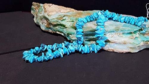 Sleeping Beauty Turquoise Chip Beads 16 in. Strand Natural Blue Turquoise from The Sleeping Beauty Mine Arizona, Pebble Beads Code-HIGH-60741