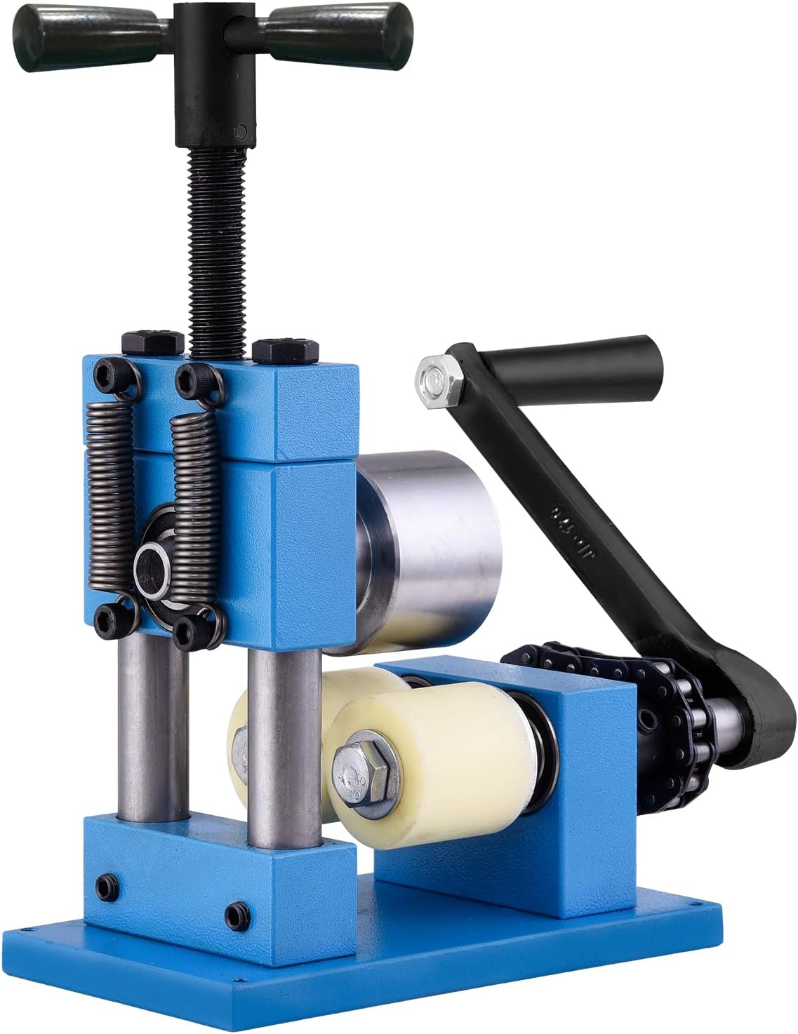 Hand Crank Ring Bending Machine | Multi-Functional Jewelry Press Rolling Ring Tool | Hand-Cranked Metal Processing Maker Crafts Tool for Aluminum Copper Silver Earring