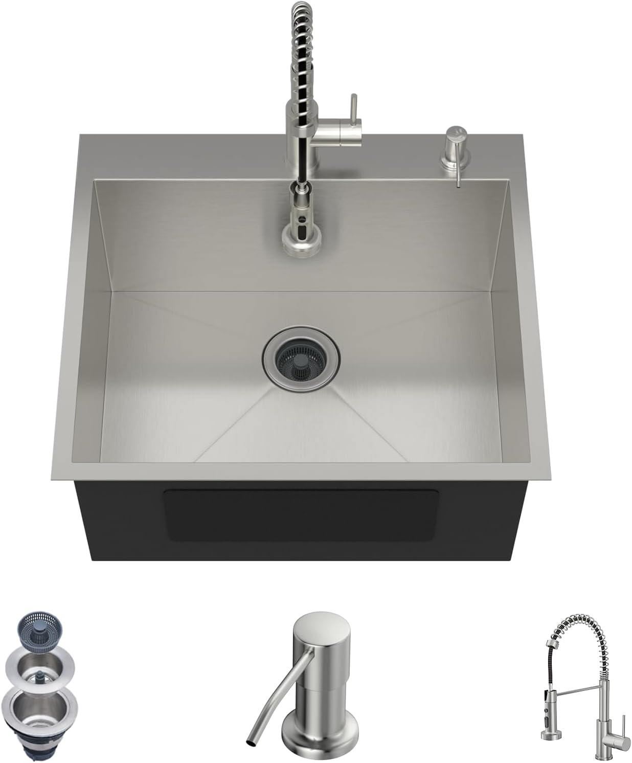 25 Inch Drop In Laundry Sink with Faucet, 25