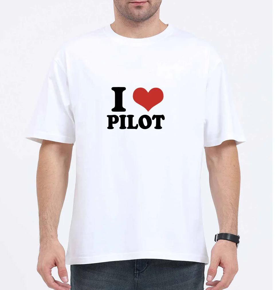 I LOVE PILOT Oversized T-Shirt for Men