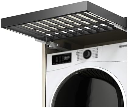 Retractable Invisible Clothes Drying Rack - Space-Saving Trouser Drawer & Built-in Wardrobe Basket for Above Washing Machine - Ideal for Small Spaces and Efficient Drying