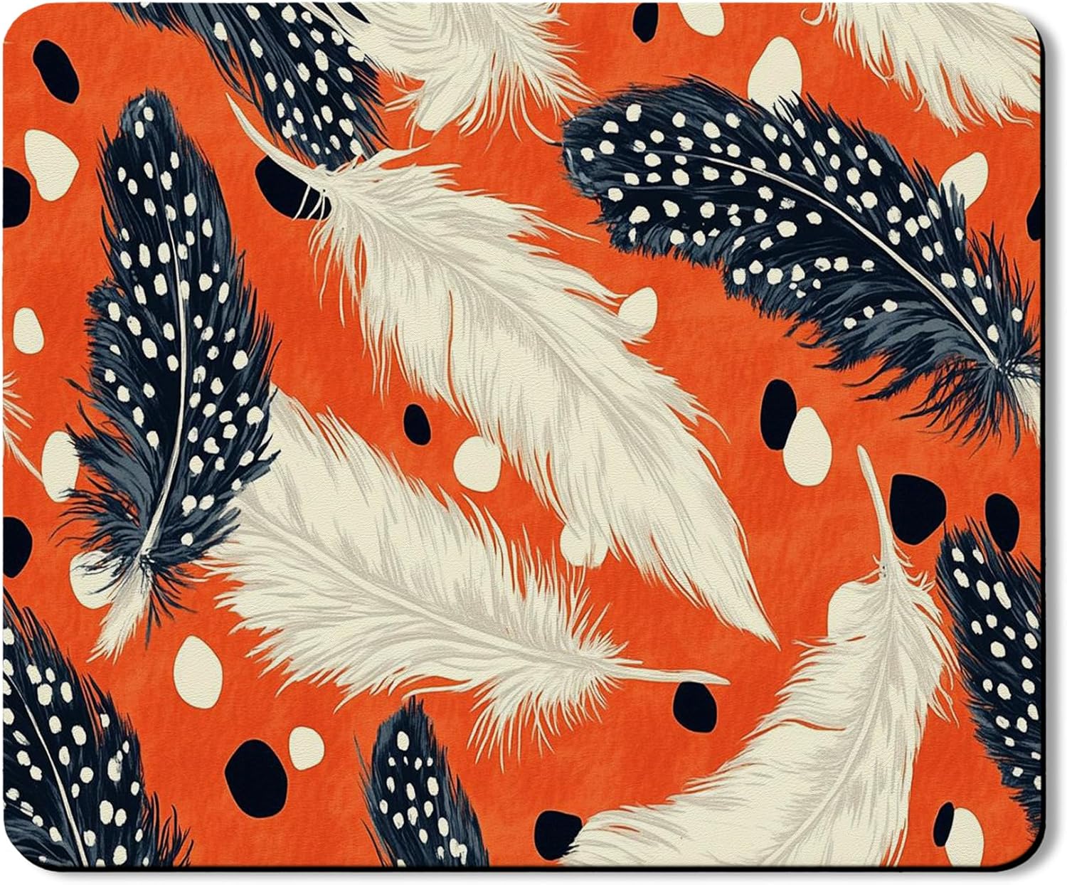 Feather Washer Dryer Top Protector Mat, Bohemian Modern Abstract Laundry Machine Dust Covers, Stylish Rubber Anti-slip Waterproof Washer And Dryer Mats for Laundry Room 20x24 Inch